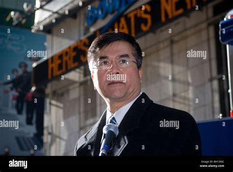 Secretary Of Commerce Gary Locke In Times Square In New York Stock