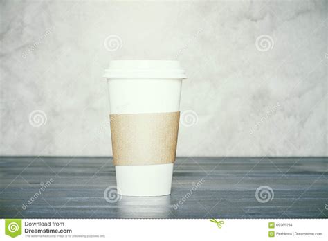 Coffee on Concrete Background Stock Photo - Image of closed, disposable