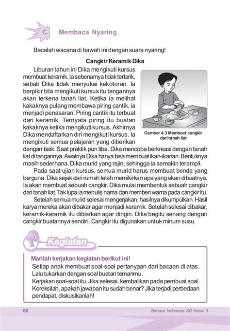 Contoh Teks Bacaan Membaca Kelas 1 Sd Bahasa Indonesia Kelas 1 Sd Vrogue