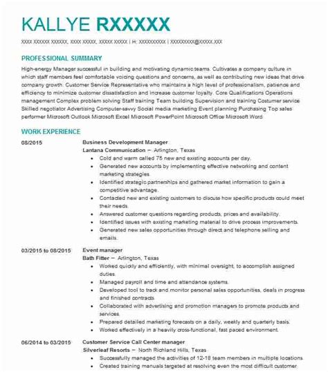 Career development and business management resources. Business Development Manager Objectives | Resume Objective | LiveCareer