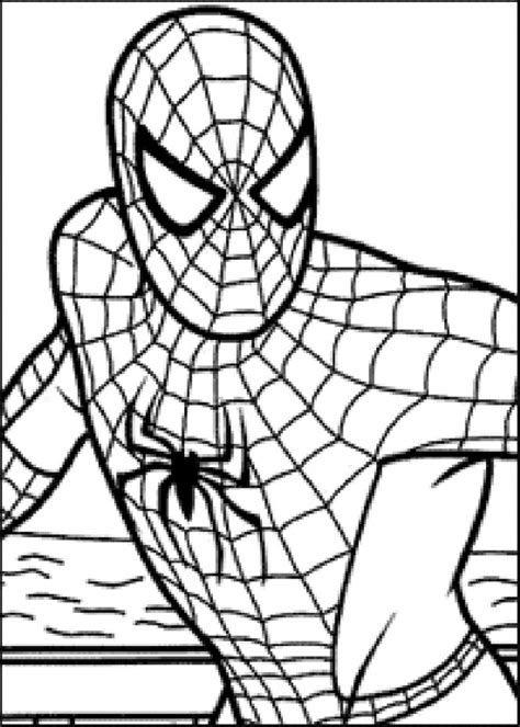 Coloriage Spiderman Facile à découper