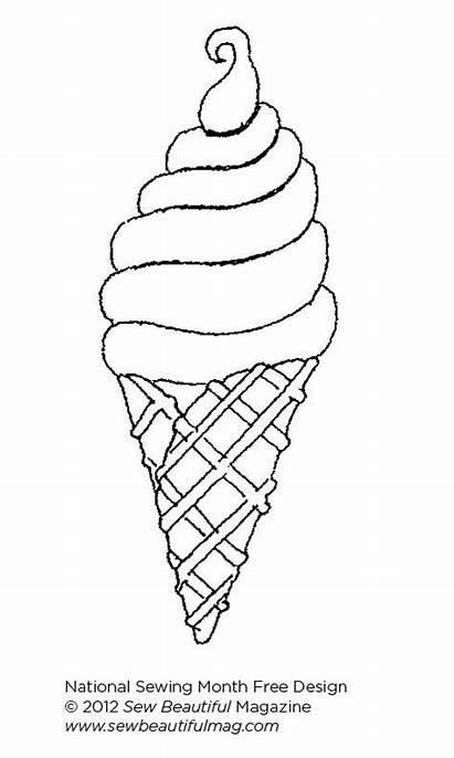 Ice Cream Cone Drawing Line Dessin Coloriage