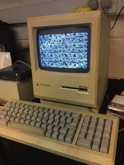Macintosh Plus At The Retro Computer Museum Leicester Uk Running