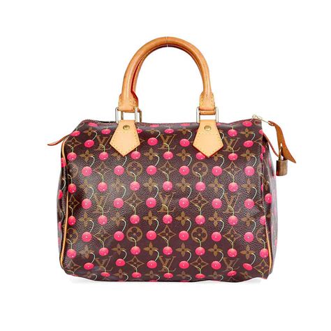 Louis Vuitton Cherry Cerise Speedy 25 Luxity