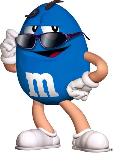Blue M And M With Sunglasses M M Candy Candy Art Mandm Characters M M