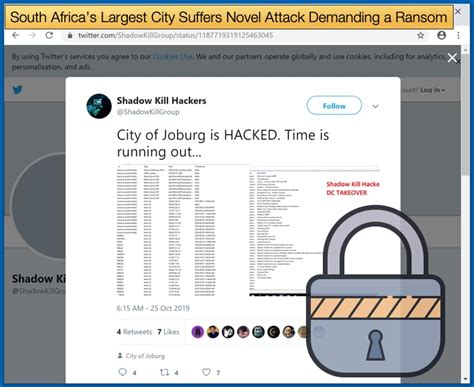 South Africas Largest City Suffers Novel Attack Demanding A Ransom