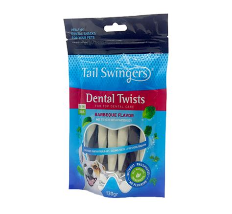 Tail Swingers Dental Twists Barbeque 130gr Gatoskilo