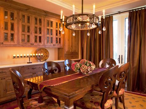 Formal Dining Room With Built In Cabinetry And Dark Wood