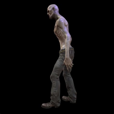 3d model character zombie vr ar low poly rigged animated cgtrader