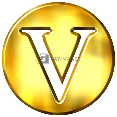 3d Golden Letter V By Georgios Vectors And Illustrations Free Download