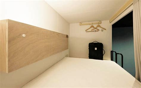 Each room is fitted with a tv. On the Marks: A Kawasaki Hotel for Hip Youths and Business Travelers