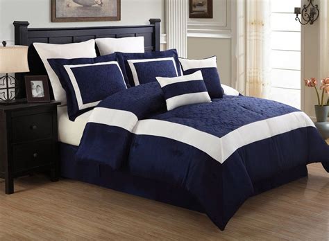 Navy And Gray Comforter Navy Blue Bedding Ideasamazoncom King