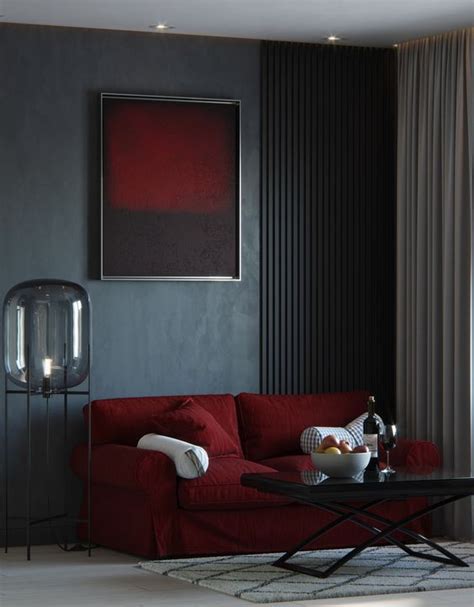 Grey And Burgundy Living Room Ideas Grey And Red Living Room Red