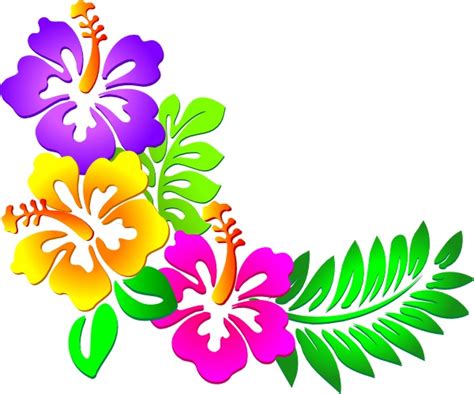 Hawaiian Flower Clip Art Flower Bright Hawaiian Clipart WikiClipArt