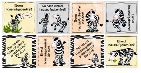 Sie können diese vorlage, diesem vordruck kostenlos für ihre bürgschaftserklärung nutzen. Hausaufgabengutschein_Zebras.pdf | Hausaufgabengutschein ...