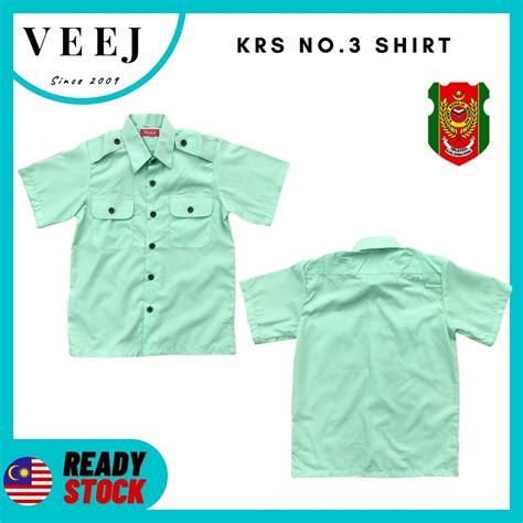 Uniform Baju Kemeja Tkrs Krs No3 Lengan Pendek Short Sleeve