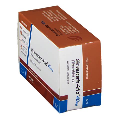 It is also used to decrease the risk of heart problems in those at high risk. Simvastatin Atid® 40 mg 100 St - shop-apotheke.com