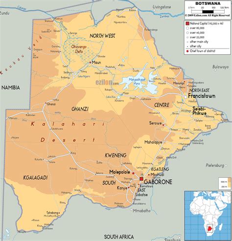 Physical Map Of Botswana Ezilon Maps Sexiz Pix