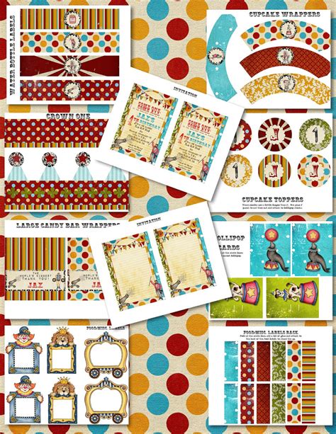 Massive Diy Vintage Circus Party Kit Customized 21 Party Etsy