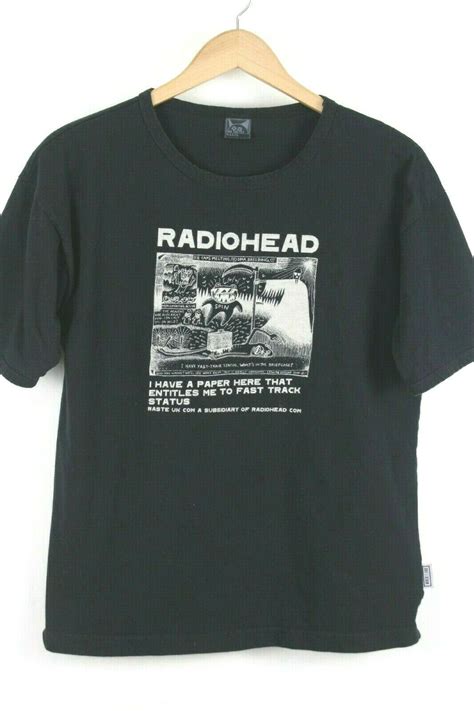 Vintage 2000 Radiohead Waste Uk Band Sex Work Death Promo T Shirt Sz L