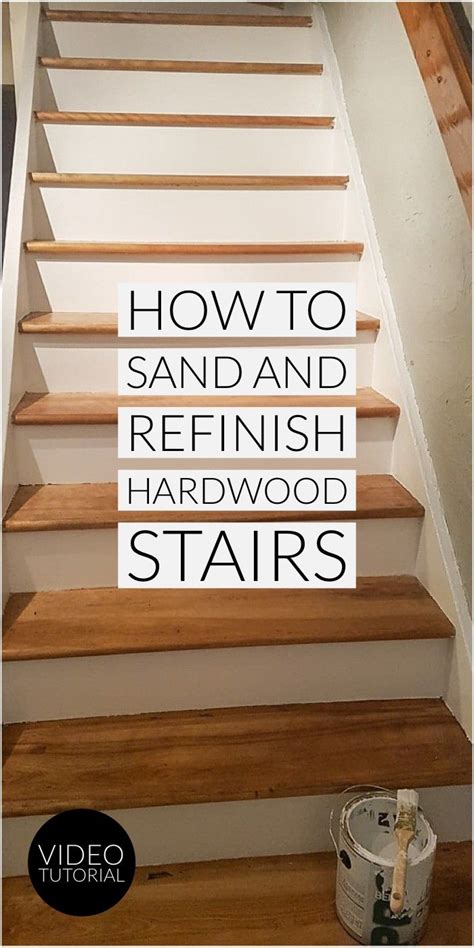 Some Steps With The Words How To Sand And Refinish Hardwood Stairs On Them