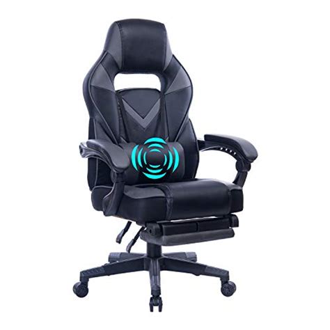 You can also recline this gaming chair up to 165 degrees and use a footrest to relax between your video gaming sessions. HEALGEN Reclining Gaming Chair with Adjustable Massage ...