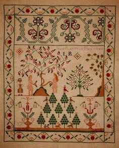 These 24 tiny christmas ornaments will give your holiday spirit a lift. 98 Adam and Eve ideas | adam and eve, antique samplers ...