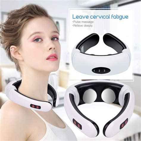 Buy Electric Neck Massager Electric Pulse Neck And Back Massager Far Infrared Heating Analgesic