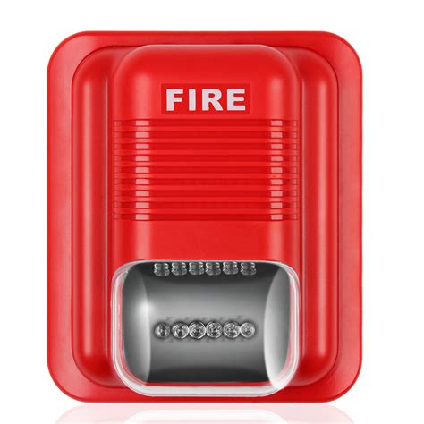 Fire Alarm Horn Siren Strobe Quick Alert Safety System Sensor Sound And