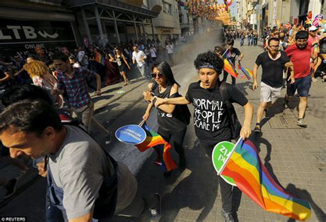 Istanbul Riot Police Use Rubber Bullets Tear Gas On Pride Parade