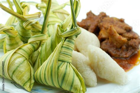 Traditional Malay Dish Normally Serve During Hari Raya Known As Ketupat
