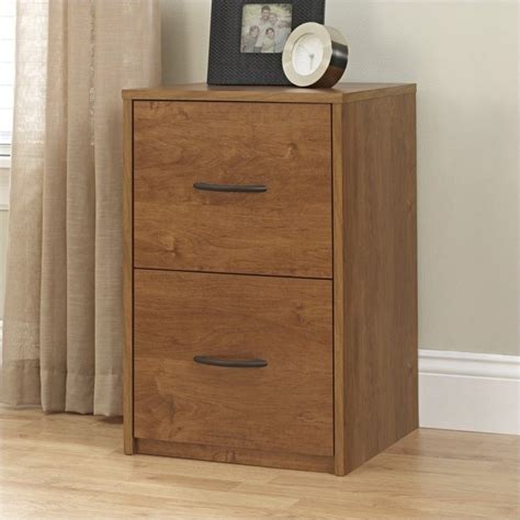 Unfinished wood file cabinets are spacious and offer brilliant safety features to keep your items safe. 2 Drawer Wood Vertical File Cabinet in Oak - 9524301PCOM