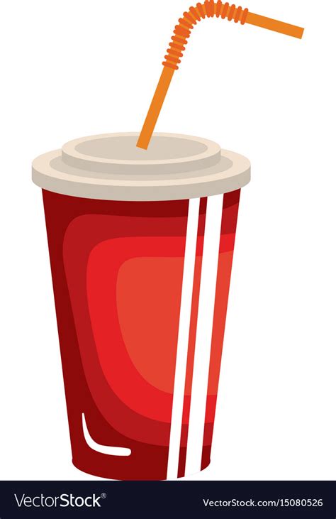 Soda Drink In Plastic Cup Royalty Free Vector Image