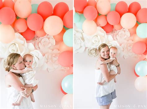 A bag of purchased balloons and a strip of balloon garland tape transform into a gorgeous party garland in under an hour! How to Make a Balloon Garland - Maison de Pax