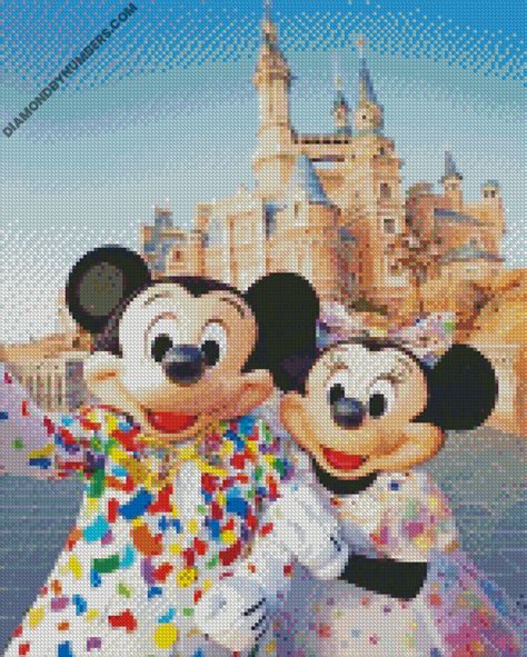 Mickey And Minnie Mouse 5d Diamond Painting Diamondbynumbers
