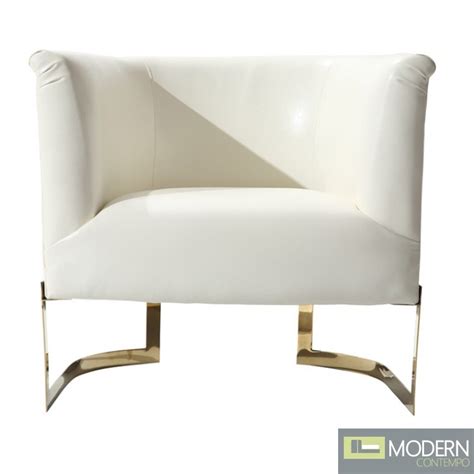 Get the best deals on gold chairs when you shop the largest online. Prestige Contemporary Accent Chair In White and Gold Finish