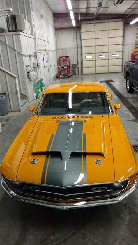 1970 Mach 1 54 Supercharged Custom Steel Hood Ford Mustang Fastback