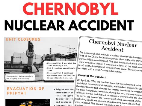 Chernobyl Nuclear Accident Reading Comprehension PPT Word Puzzle