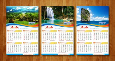 Desain Kalender Dinding 2017 Aabmedia