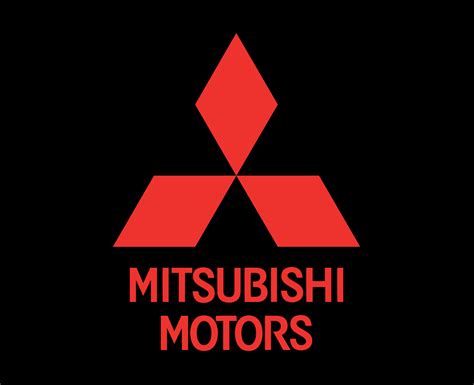 Mitsubishi Brand Logo Car Symbol With Name Red Design Japan Automobile
