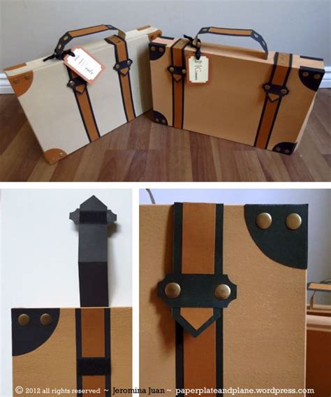 Paper Suitcases From T Shirt Boxes Diy Suitcase Cardboard Suitcase