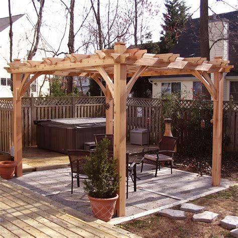 Do it yourself patio pergola. Cedar Wood Gazebo Kits | Wood pergola, Outdoor pergola, Pergola plans
