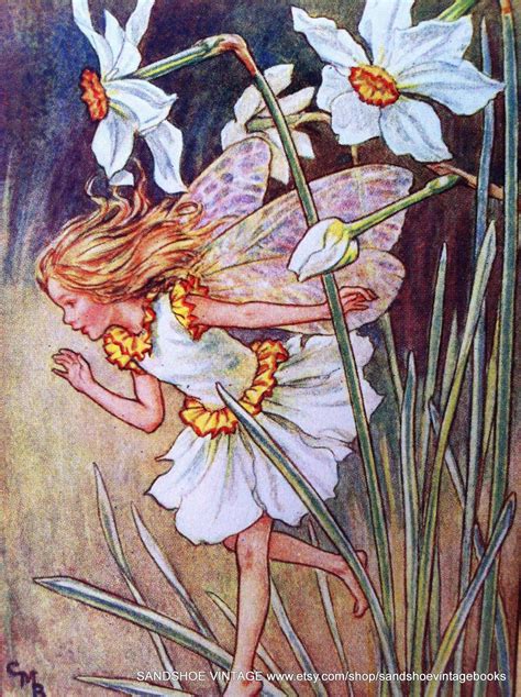 On Hold 1930s Fairy Cicely Mary Barker Print Ideal For Framing