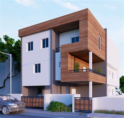 Modern Elevation Design Sathya Narayanan Cgarchitect