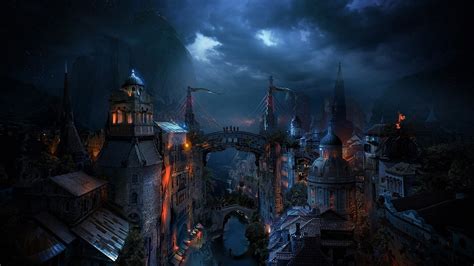Alexey Kondakov Kondakov Matte Paintings Fantasy Zaorn City World