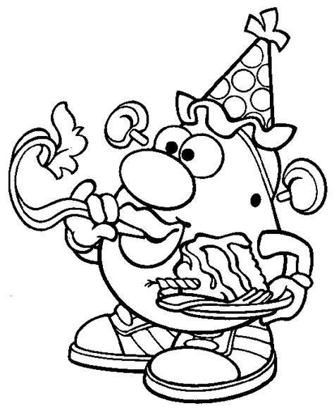 A good guess for many people might be mr. Mr. Potatohead Coloring Page - potato head party | All ...