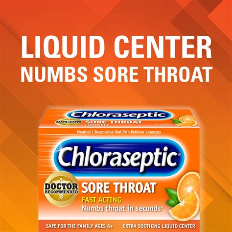 Chloraseptic Sore Throat Lozenges Citrus Flavor 18 Count