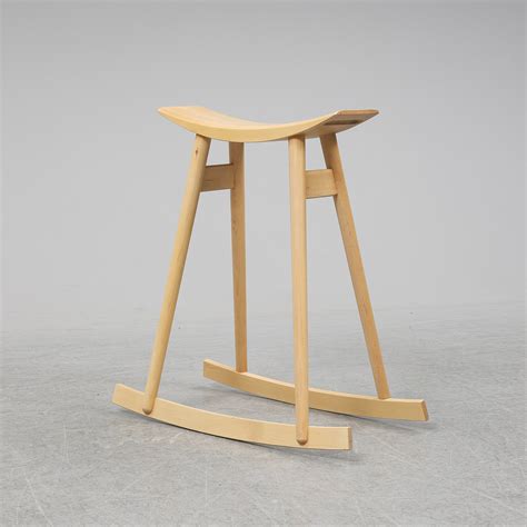 Per Sundstedt A Wood Rocking Stool From Pyra Bukowskis