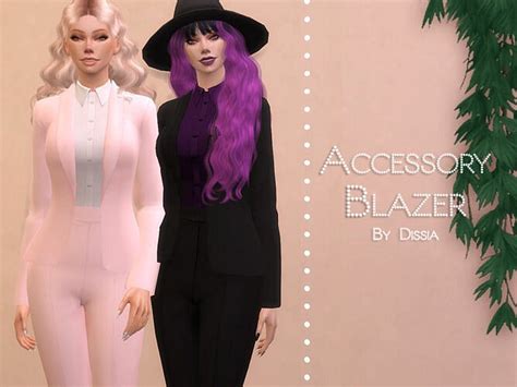 Accessory Blazer By Dissia At TSR Sims 4 Updates