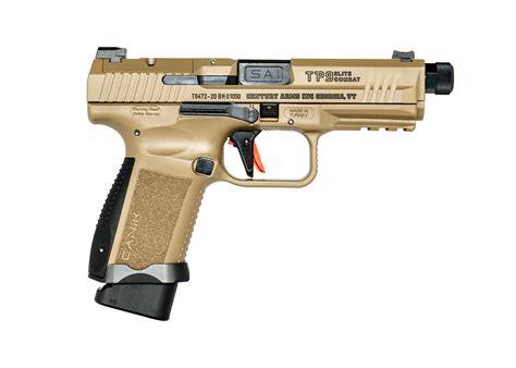 The 9mm canik tp9 elite combat pistol offers compact size. CANIK TP9 EC 9MM PISTOL DESERT - HG4617D-N